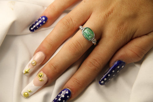 Simple Green Design Ring